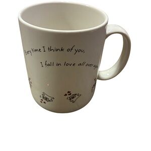 Vintage Shoebox Greetings I Think of You, I Fall in Love Again Anniversary Mug
